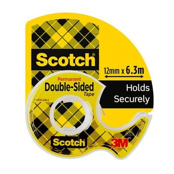 3M Scotch 136D dobbelsidig teip 12 mmx6,3m (7100150065)