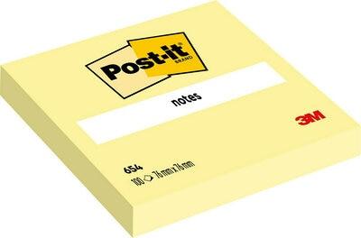 3M Post-it® notes 654 76 mm x 76 mm gul (7100103157)