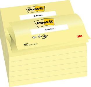 3M Post-it Z-Notes 76x127 yellow (7100090814*12)