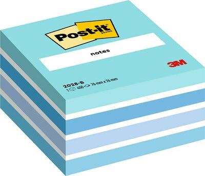 3M Post-it Klistrelapper 76x76 kubeblokk pastellblå (7100172385*12)