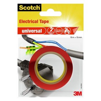 3M Scotch elektriker tape 15mmx10m rød (7100020734*3)