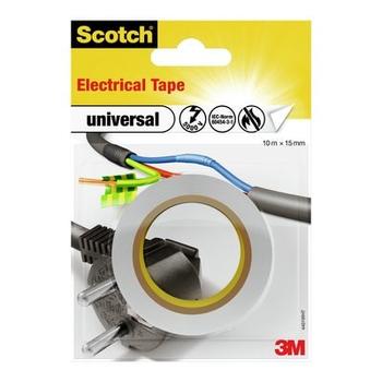 3M Scotch elektriker tape 15mmx10m hvid (7100021035*3)
