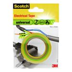 3M Scotch elektriker tape 15mmx10m gul/grøn (7100021034*3)
