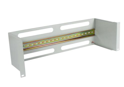 ALLNET 19zbh. Gerätehalter für Hutschiene/ DIN-Rail Geräte, T150mm/ 3HE,  Lichtgrau,  Frontmontage,  (ALL-S0002241)