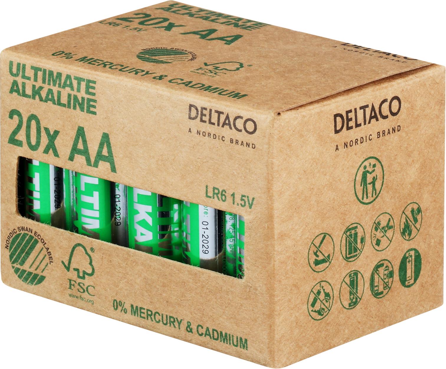 Ultimate Alkaline Aa-Batteri, 20-Pack