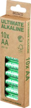 DELTACO Ultimate Alkaline batteries,  LR6/AA size, 10-pack (ULT-LR6-10P)