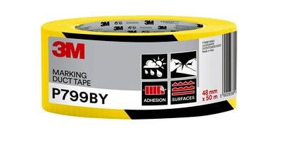 3M Fabric tape 48mmx50m black and yellow (7100233936)