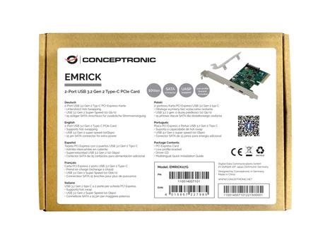 CONCEPTRONIC Emrick 2-Port Usb 3.2 Gen 2 (EMRICK07G)