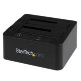 StarTech Dual-Bay USB 3.0 eSATA to SATA Hard Drive Docking Station, USB Hard Drive Dock, External 2.53.5 SATA IIIIII, SSDHDD Docking Station, Hot-Swap Hard Drive Bays - Top-Loading - Diskkontroller - SATA 6Gb/ (SDOCK2U33EB)