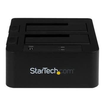 StarTech Dual-Bay USB 3.0 eSATA to SATA Hard Drive Docking Station, USB Hard Drive Dock, External 2.53.5 SATA IIIIII, SSDHDD Docking Station, Hot-Swap Hard Drive Bays - Top-Loading - Diskkontroller - SATA 6Gb/ (SDOCK2U33EB)