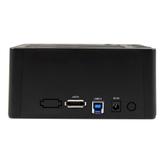 StarTech Dual-Bay USB 3.0 eSATA to SATA Hard Drive Docking Station, USB Hard Drive Dock, External 2.53.5 SATA IIIIII, SSDHDD Docking Station, Hot-Swap Hard Drive Bays - Top-Loading - Diskkontroller - SATA 6Gb/ (SDOCK2U33EB)