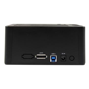 STARTECH StarTech.com Dual-Bay USB 3.0 eSATA to SATA Hard Drive Docking Station, USB Hard Drive Dock, External 2.53.5 SATA IIIIII, SSDHDD Docking Station, Hot-Swap Hard Drive Bays - Top-Loading - Storage contr (SDOCK2U33EB)
