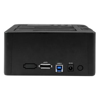 STARTECH StarTech.com Dual Bay Hard Drive Duplicator,  Standalone USB 3.0 (5 Gbps) eSATA to 2.53.5 SATA III HDDSSD ClonerCopier,  Hard Drive Docking Station - Hard Disk Cloner - Storage controller - 2.5", 3.5" - (SDOCK2U33RE)