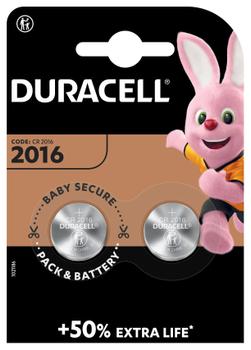 DURACELL Batteri Duracell DL2016 3v Lithium CR2016 Pk/2 (203884)
