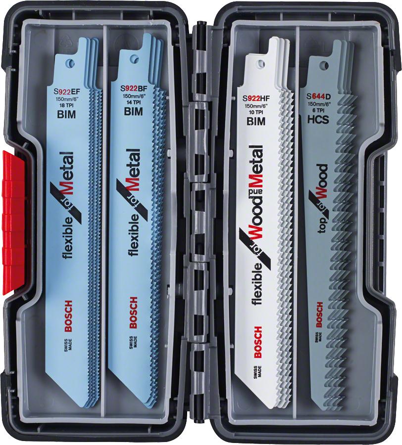 Bosch - flexible for Wood and Metal sagbladsett - for tre med spiker, stålrør, profiles - 20 deler
