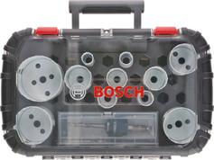 Bosch Progressor for Wood and Metal hullsagsett - for tre, metall, plast, tørrmur, rustfritt stål, ikke-jernholdig metall - 14 deler