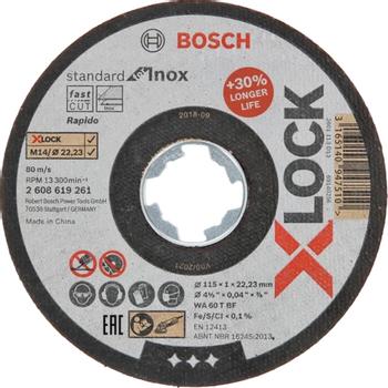 BOSCH X-LOCK cutting disk 115x1,0 Std f INOX (2608619261)