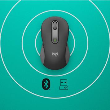 Logitech Signature M650 - mus - Bluetooth,  2.4 GHz - grafitt (910-006253)