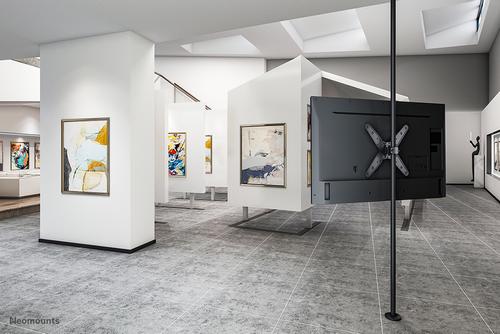 Neomounts by Newstar Screen Pole Clamp/ Truss Mount 1 pivot VESA 400x400 polediameter 28-50mm (FL40-430BL14)