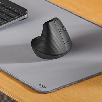 Logitech Lift Vertical Ergonomic Mouse - vertikal mus - Bluetooth,  2.4 GHz - grafitt (910-006473)