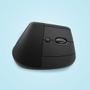 LOGITECH h Lift Vertical Ergonomic Mouse - Vertical mouse - ergonomic - optical - 6 buttons - wireless - Bluetooth,  2.4 GHz - Logitech Logi Bolt USB receiver - graphite (910-006473)