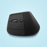 Logitech Lift Vertical Ergonomic Mouse - vertikal mus - Bluetooth,  2.4 GHz - grafitt (910-006474)