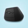 LOGITECH h Lift Vertical Ergonomic Mouse - Vertical mouse - ergonomic - left-handed - optical - 6 buttons - wireless - Bluetooth,  2.4 GHz - Logitech Logi Bolt USB receiver - graphite (910-006474)