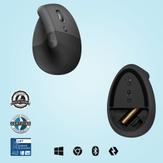 Logitech Lift Vertical Ergonomic Mouse - vertikal mus - Bluetooth,  2.4 GHz - grafitt (910-006473)