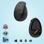LOGITECH h Lift Vertical Ergonomic Mouse - Vertical mouse - ergonomic - left-handed - optical - 6 buttons - wireless - Bluetooth,  2.4 GHz - Logitech Logi Bolt USB receiver - graphite (910-006474)