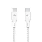 BELKIN 100w USB-C to USB-C Braided Cable 2M (CAB014BT2MWH)
