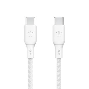 BELKIN 100W USB-C TO USB-C CABLE 2M WHITE (CAB014BT2MWH)