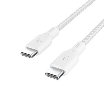 BELKIN 100w USB-C to USB-C Braided Cable 2M (CAB014BT2MWH)