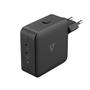 V7 65W USB-C PD GAN AC CHARGER 2 X USB-C PORTS INTL PLUGS BATT (ACUSBC65WGAN)