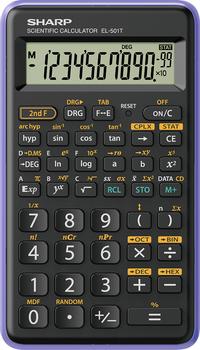 SHARP EL501 12 Digit Scientific Calculator Black/ Purple SH-EL501TBVL (SH-EL501TBVL)