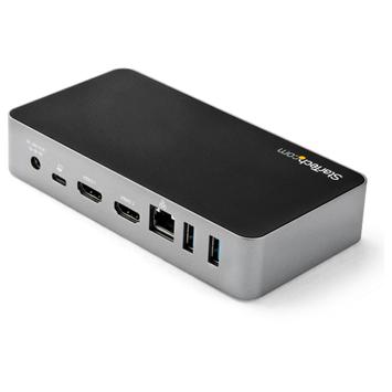 StarTech USB-C Dock, Dual Monitor 1080p HDMI Laptop Docking Station, 60W Power Delivery, 1x USB-C, 3x USB-A, Ethernet, Dual HDMI Video Display USB 3.1 Gen 1 Type-C Dock, Mac & Windows - 60W PD With Charging (D (DK30CHHPDEU)