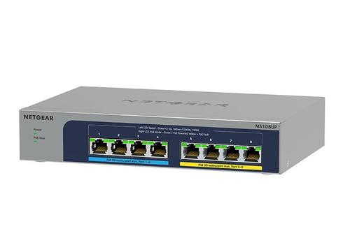 NETGEAR MS108UP 8-Port Ultra60 PoE++ Multi-Gigabit 2.5G Ethernet Unmanaged Switch with 230W PoE-Budget 1G/ 2.5G-Ports Desktop/ Wallmnt (MS108UP-100EUS)