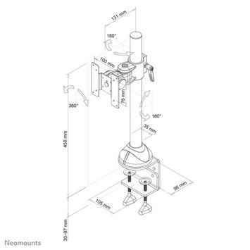 Neomounts by Newstar FPMA-D965 - monteringssett - full-motion - for LCD-skjerm - svart (FPMA-D965)