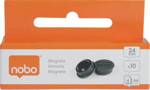 NOBO Magneter Sort 24mm 10st - Whiteboard (1915291)