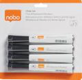 NOBO PENS GLIDE FINE 1MM BLACK 4PCS - WHITEBOARD