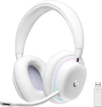 LOGITECH G735 Trådløst Gaming Headset (off white) Aurora, USB, 40mm drivere, LIGHTSYNC RGB, Blue VO!CE mikrofon, 16t batteritid (981-001083)