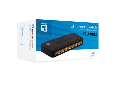 LEVELONE Fast Ethernet (10/100) Black (FEU-0812)