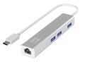 LEVELONE USB-C   4-Port USB3.0(3x)+ Gbit(1x) LAN Port silber (USB-0504)