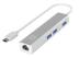 LEVELONE Adapter USB-C -> GBit-LAN + USB3.0-Hub