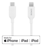 DELTACO USB-C till Lightning kabel, MFi C94, 1m, white (IPLH-451)