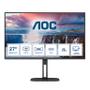 AOC C Value-line 27V5CE/BK - V5 series - LED monitor - 27" - 1920 x 1080 Full HD (1080p) @ 75 Hz - IPS - 300 cd/m² - 1000:1 - 4 ms - HDMI, USB-C - speakers - black (27V5CE/BK)
