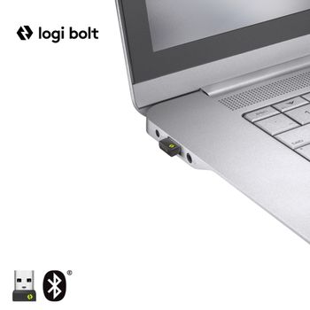 LOGITECH h Signature M650 L for Business - Mouse - right-handed - 5 buttons - wireless - Bluetooth,  2.4 GHz - Logitech Logi Bolt USB receiver - graphite (910-006348)