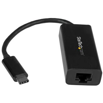 StarTech USB C to Gigabit Ethernet Adapter - Black - USB 3.1 to RJ45 LAN Network Adapter - USB Type C to Ethernet (US1GC30B) - nettverksadapter - USB-C - Gigabit Ethernet (US1GC30B)