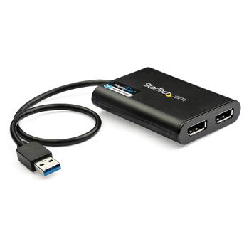 STARTECH USB TO DUAL DISPLAYPORT ADAPTER - 4K 60HZ - USB 3.0 (5GBPS) CABL (USB32DP24K60)