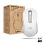 LOGITECH h Signature M650 L for Business - Mouse - right-handed - 5 buttons - wireless - Bluetooth,  2.4 GHz - Logitech Logi Bolt USB receiver - off-white (910-006349)