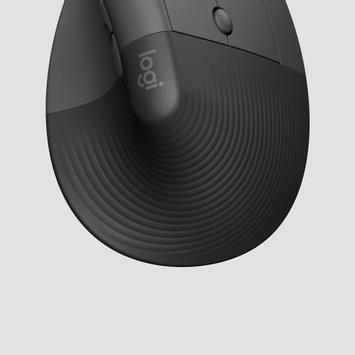 Logitech Lift for Business - vertikal mus - Bluetooth,  2.4 GHz - grafitt (910-006494)
